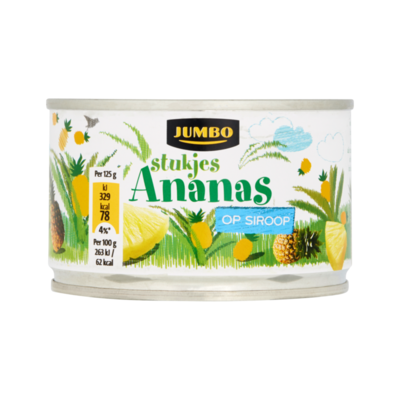 Huismerk Ananas Stukjes op Siroop